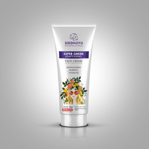 "Contemporary design for a herbal anti aging cream for global audience" Design by sougatacreative