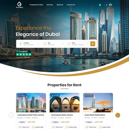 Redesign Homepage for Renting webiste Design by Designs Alpha