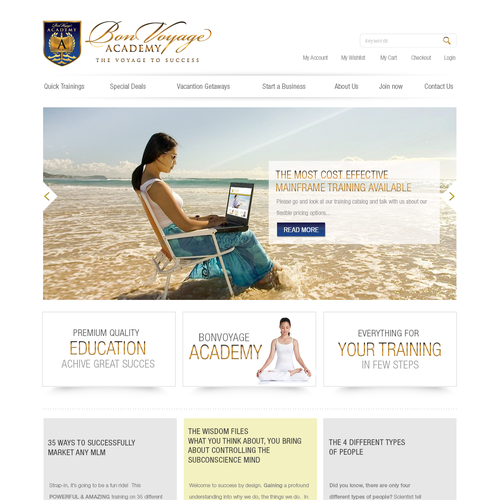 website design for BonVoyage Academy Design por Hitron_eJump