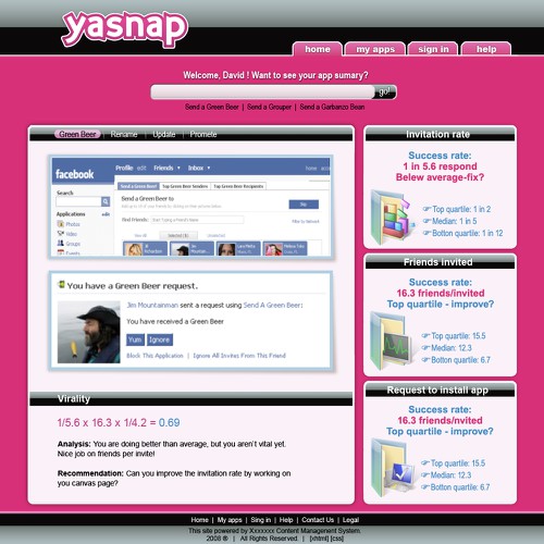 Social networking site needs 2 key pages Diseño de MHY