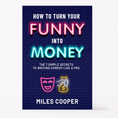 Funny book cover for book about being funny! Diseño de mersina