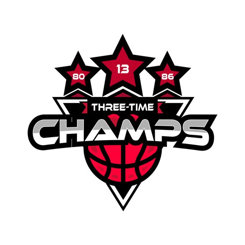 Basketball Logo for Team 'Three-Time Champs' - Your Winning Logo Featured on Major Sports Network Design by BRANDIT+