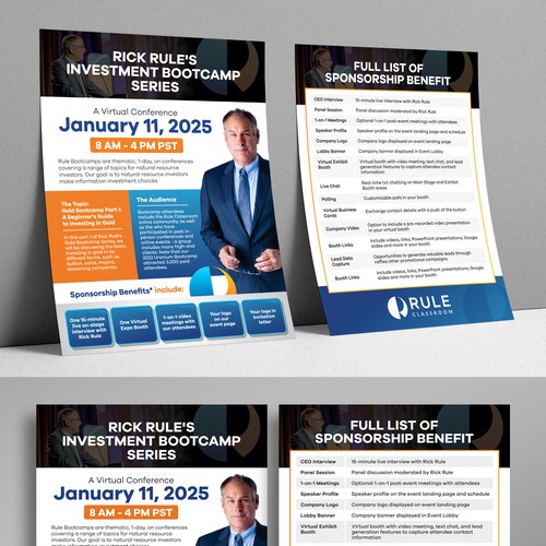 Design an attractive 2-page event sponsorship invitation flyer Design by Dzhafir