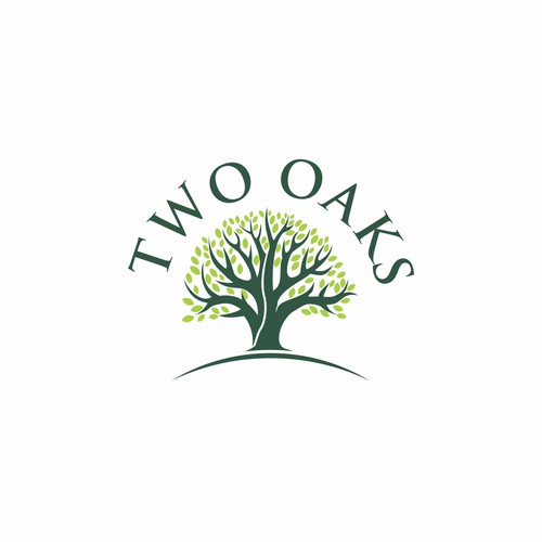 Construction, 3 business owners, use the work TWO oaks in our logo , very bold and intense  graphic Design by diviart