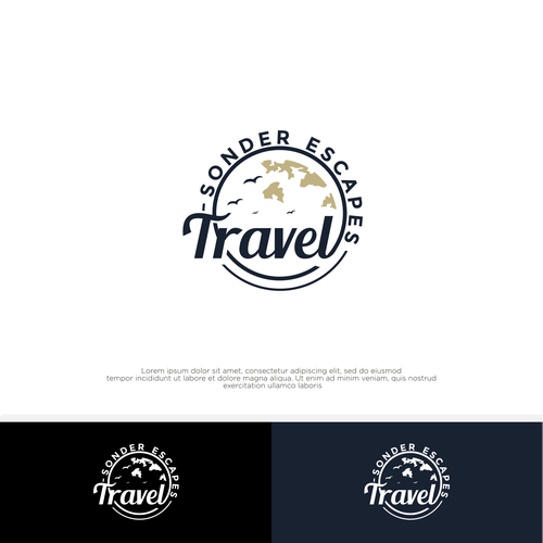 Luxury travel agency logo to appeal to international travelers. Design by AjiCahyaF