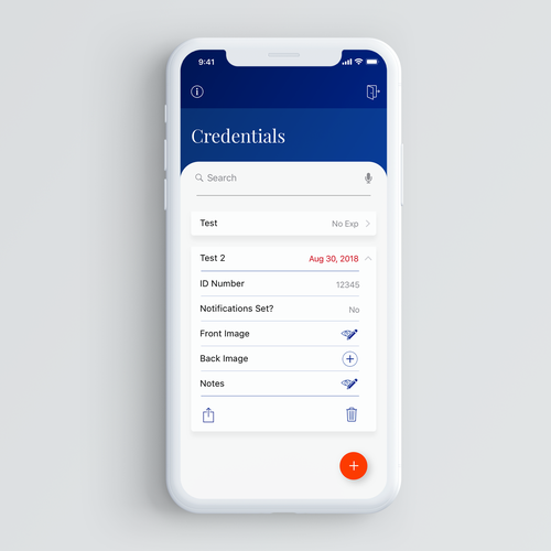 Design UI/UX for credential monitoring iOS app. Design by Bovan
