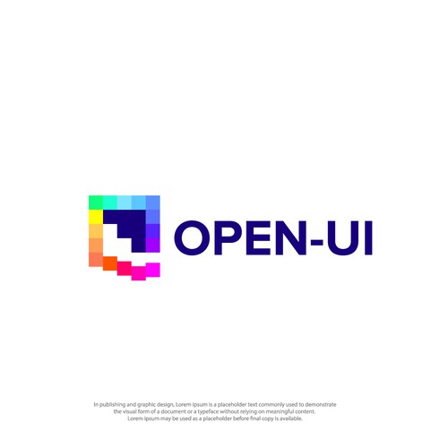 OPEN-UI - 通信インフラの工程管理システム - のサービスロゴをデザインしてください。 Design by mdjunaied