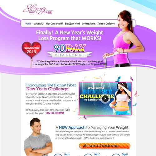 Create the next website design for Skinny Fiber New Year's Challenge Diseño de Smashing Boys