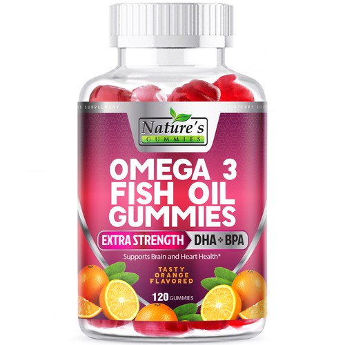 Tasty Omega 3 Fish Oil Gummies Design needed for Nature's Gummies-ontwerp door agooshe