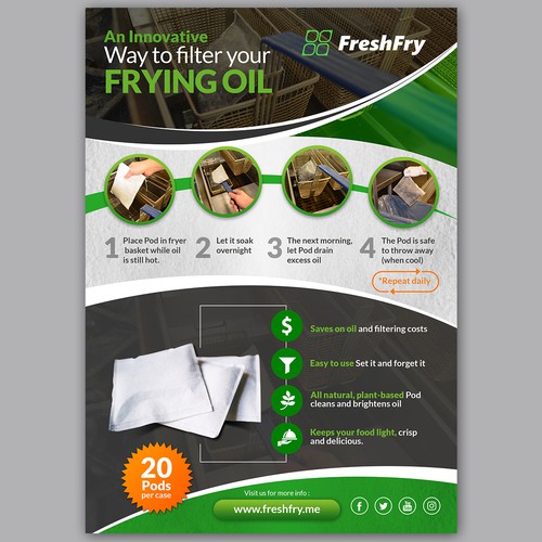 FreshFry Pod Flyer Diseño de idea@Dotcom