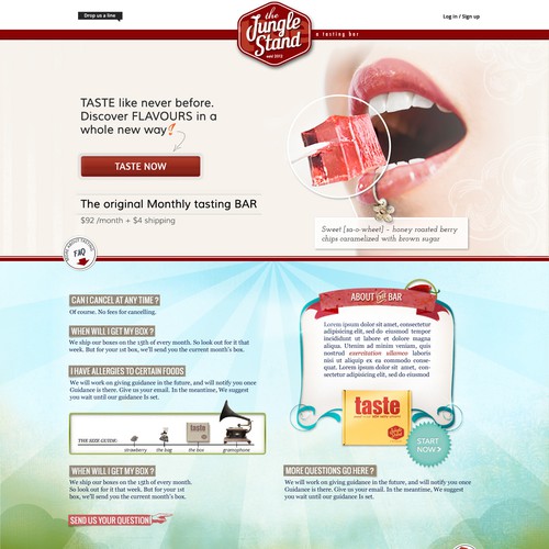 Site Design needed for delicious Tasting Box!! Design por kata4