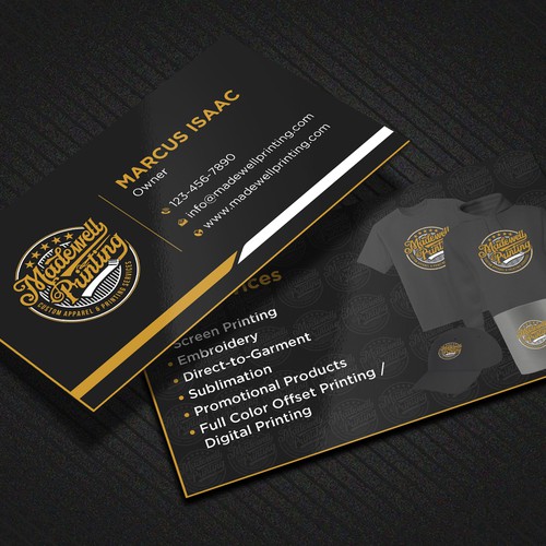 Business Card for a Custom Clothing/Product Business Design by Brandmaker artist