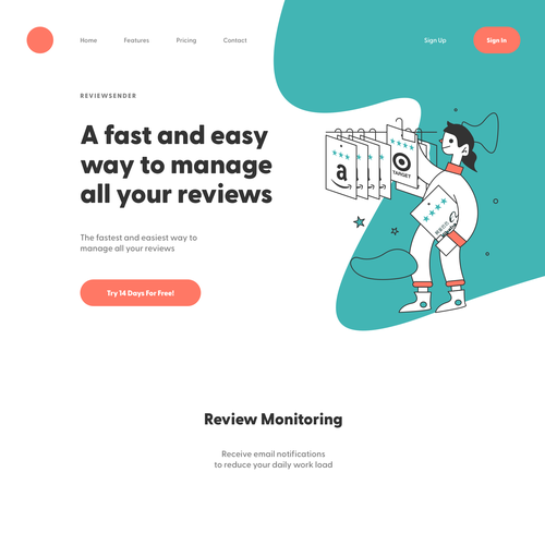 Landing page design contest entry by Oliver Odgaard