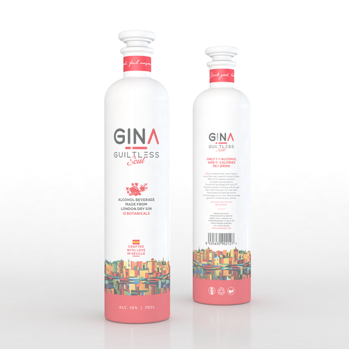 GINA - Low alcohol & calories gin Design by Han van Oss