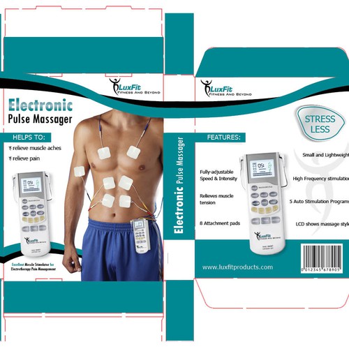 tens unit product box design デザイン by ChriistalRock