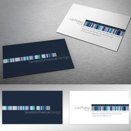 Quick & Easy Business Card For Seventh Avenue Design Réalisé par Rakajalu99