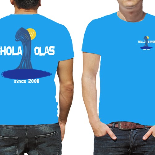 Hola Olas tee Design by Quaaf