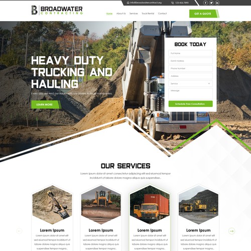 Trucking redesign of website Design by Designs Alpha