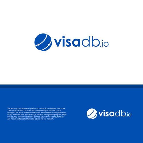 Global visa & immigration platform needs a LOGO. Design by Vanessa Bañares