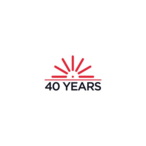 Looking for a modern, expressive 40 years jubilee logo Design by nomlas