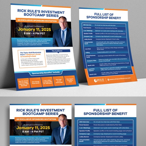 Design an attractive 2-page event sponsorship invitation flyer Design by Dzhafir