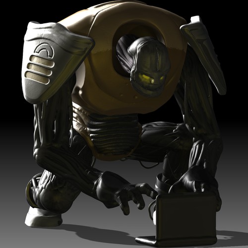 Computer modeled (CG) evil robot illustration Design von Gallardoblend