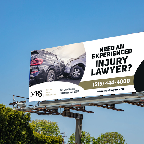 We need persuasive and clever billboard targeting work injury claims Design by WebBro