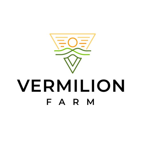 Vermilion Farm, new small farm logo and branding Design by Esui Studio