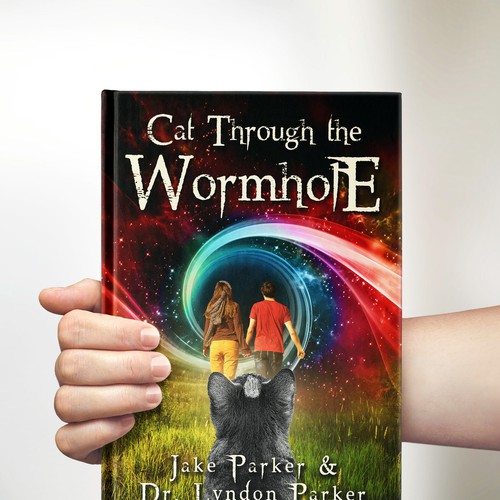 Create a colorful wormhole:a swirling hole at least six feet across w/boy & girl walking through Design by _BOB_