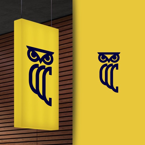 Business service logo with owl symbol Design by Henry Adrian