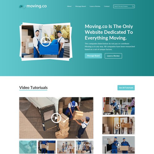 web page for moving related website Design by Webwooter™