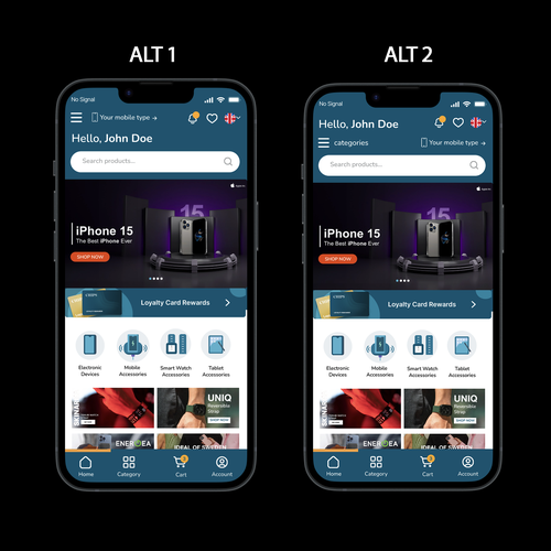 E-commerce Mobile UI/UX Design by dhery