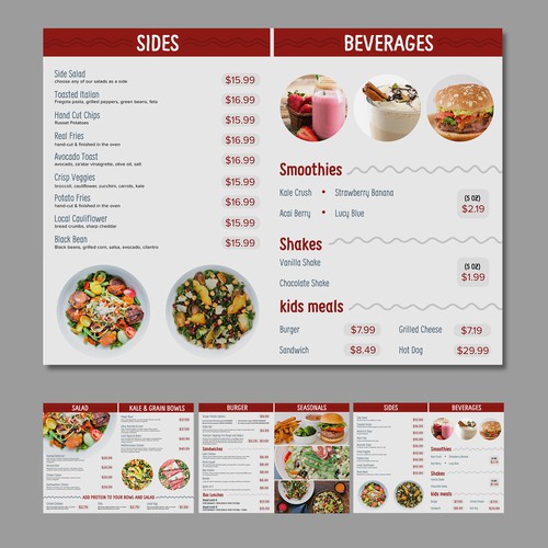 Fast Casual Restaurant B Good Needs Digital Menu Boards Wettbewerb In Der Kategorie Speisekarte 99designs