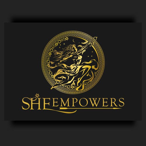 SHEempowers - luxurious design of a woman preferrably in some kind of a circle to appeal to women professionals Design by brint'X