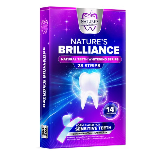 Natural Design Needed for Nature's Brilliance Whitening Strips Design by rembrandtjurin