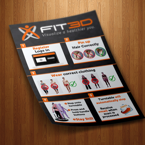 Fit3D Scan Preparation Poster Design by Plamen.me