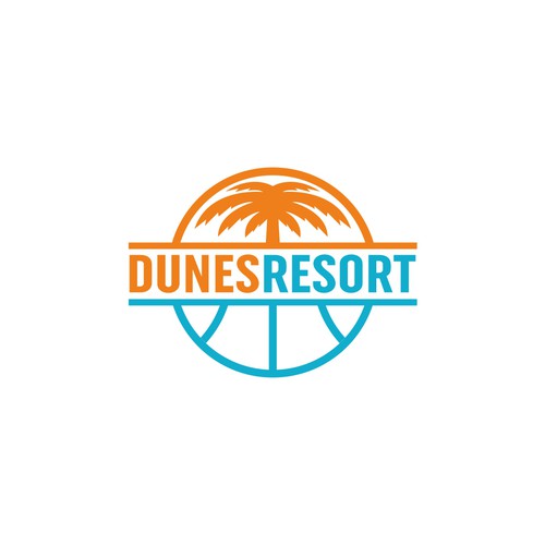 DUNESRESORT Basketball court logo. Design by adrian perdana