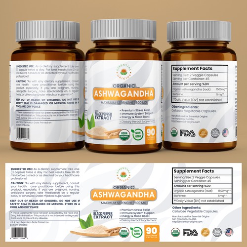 herbal medicine label design