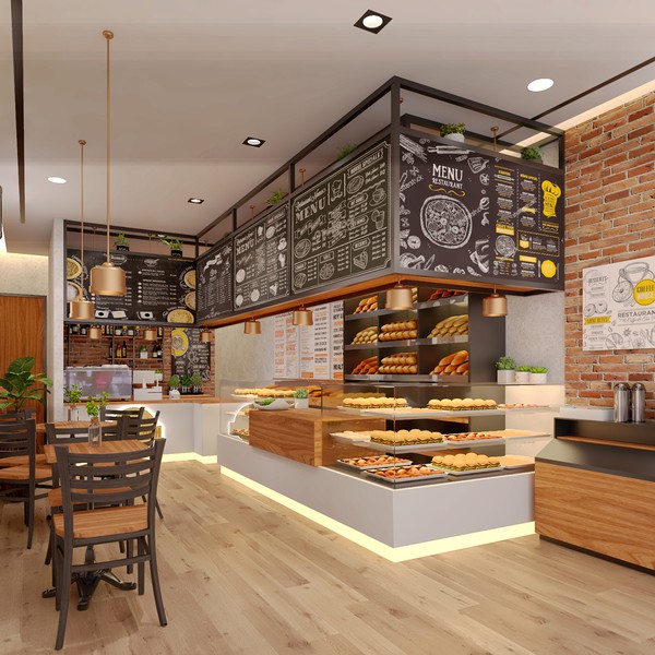 Design by iva studio titled "Cafe du pain interior design"