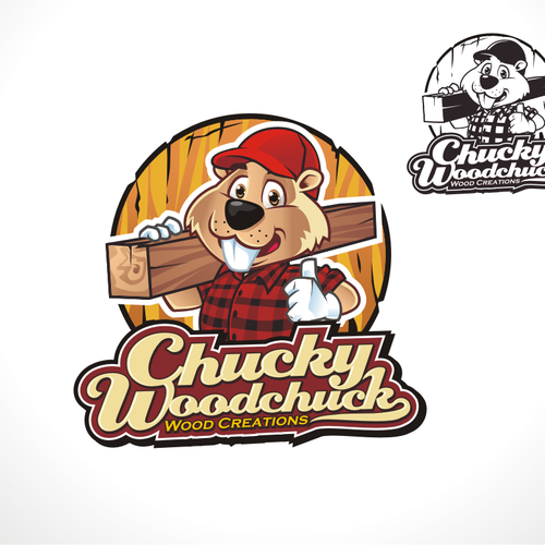 Logo for Chucky Woodchuck Wood Creations Logo design contest