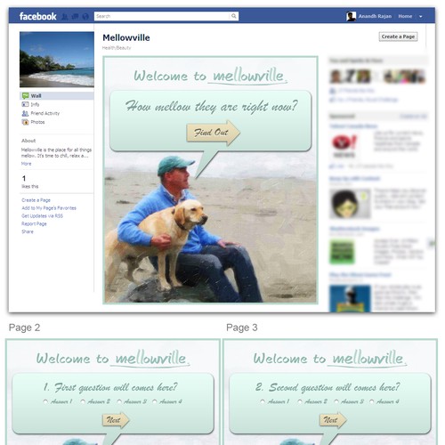 Create Mellowville's Facebook page Design von Anandhr139