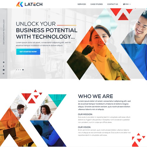 Please create a corporate page for my IT consulting and software development firm Design by Jasmin_A (AMPLE)