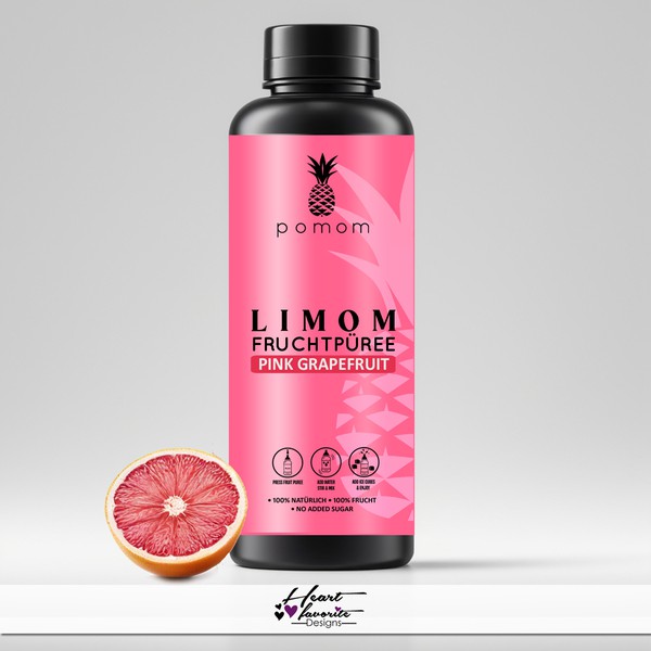 Label für neue Produktlinie: Limo aus Fruchtmus