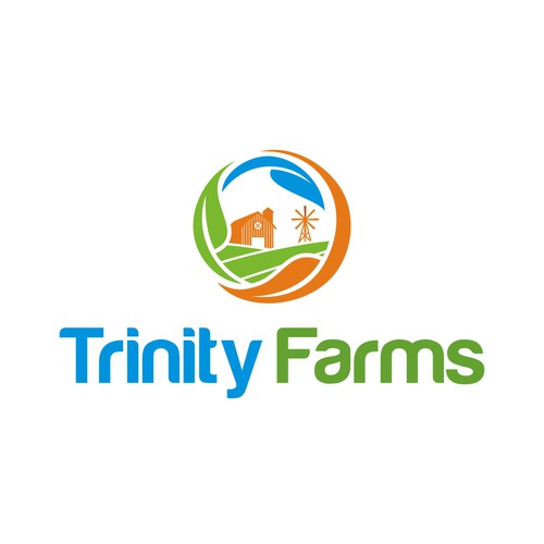 Create a captive logo showing modern youth in agriculture for Trinity ...