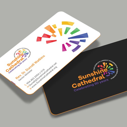 Business Card for Growing Progressing LGBTQ Church Design by a r t  ^ s t a r