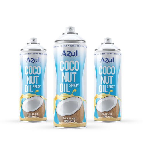 Create Product Extension for Azul Coconut Product - Azul Coconut Oil Spray Design by creationMB