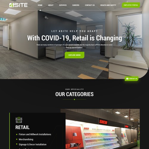 Web page design contest entry by Design Castle