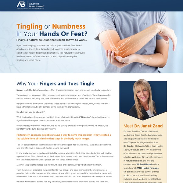 custom page design for a marketing campaign