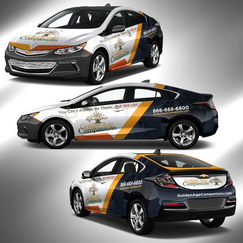 Design a Creative Fun Full Body Vehicle Wrap for Elderly Care Agency Design by adelea