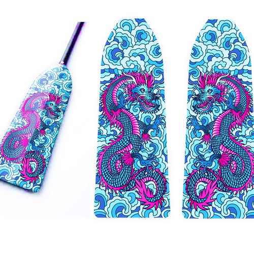 Dragon Boat Paddle Design: Chinese Dragon Design by olartdesign